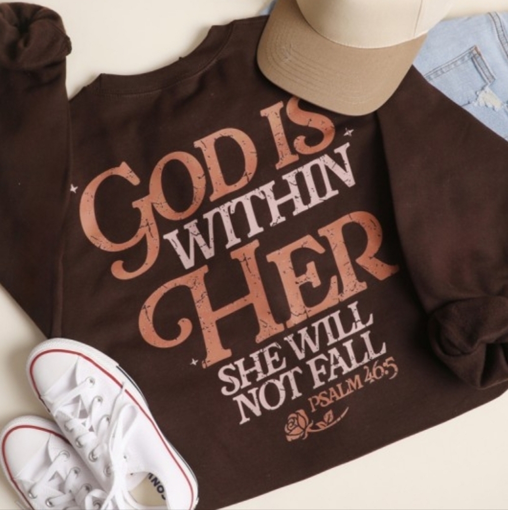 God Is Within Her Heavyweight Sweatshirt S-XL